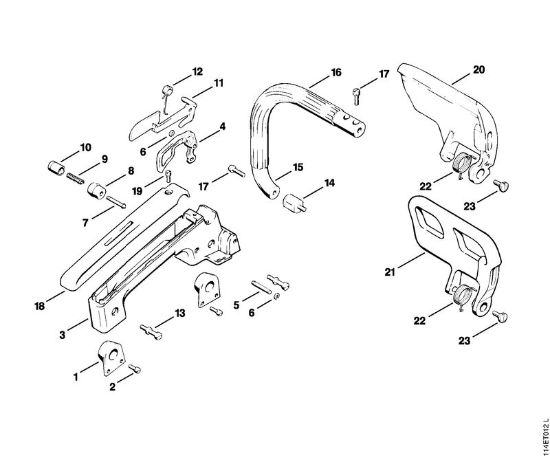 Handle Gasoline chain saws (MS) 020 (1114) Stihl