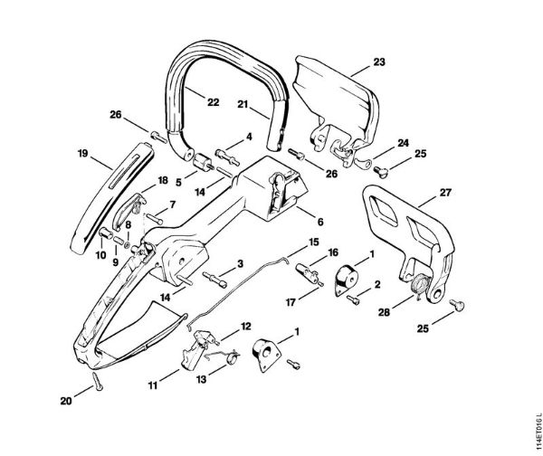 Professional-Handle Gasoline chain saws (MS) 020 (1114) Stihl