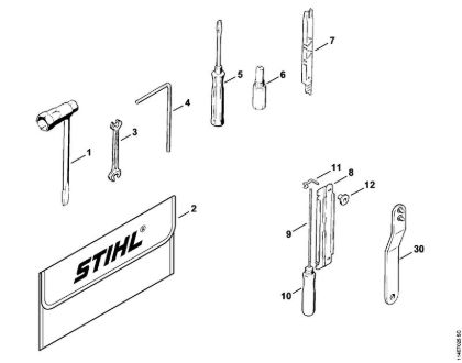 Tools, Extras Gasoline chain saws (MS) 020 (1114) Stihl