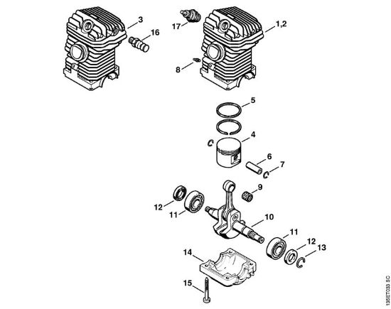 Engine 023, 023 L Gasoline chain saws (MS) 023 L Stihl