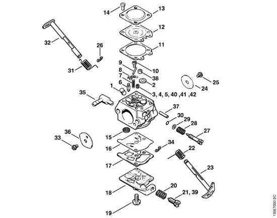 Carburetor WT-283, WT-498, WT-503, WT-313 USA Gasoline chain saws (MS) 023 Z Stihl