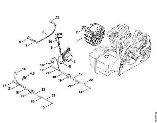 Ignition system Gasoline chain saws (MS) 023 Z Stihl