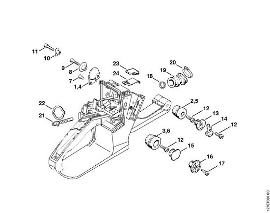 AV system Gasoline chain saws (MS) 024 Stihl