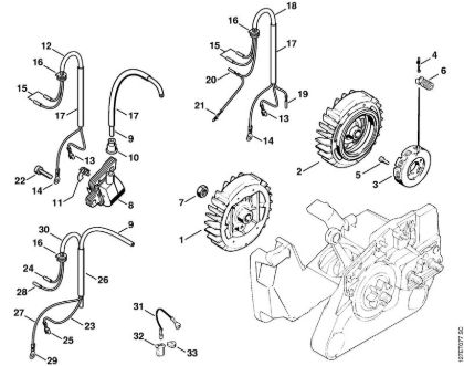 Ignition system Gasoline chain saws (MS) 024 Stihl