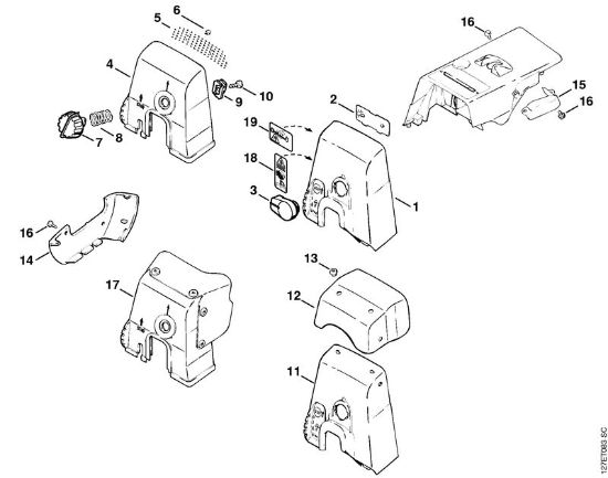 Carburetor box Gasoline chain saws (MS) 024 SW Stihl