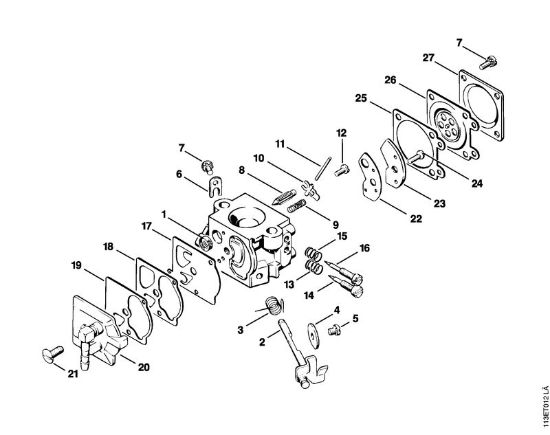 Carburetor Walbro Gasoline chain saws (MS) 031 Stihl