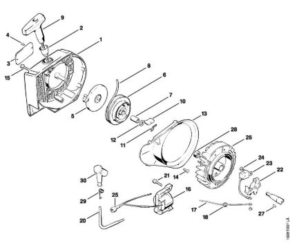 Fan housing, Set of points Gasoline chain saws (MS) 032 AVEQW Stihl