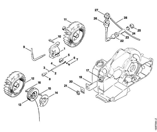 Trigger unit, Pickup body Gasoline chain saws (MS) 032 AVEW Stihl