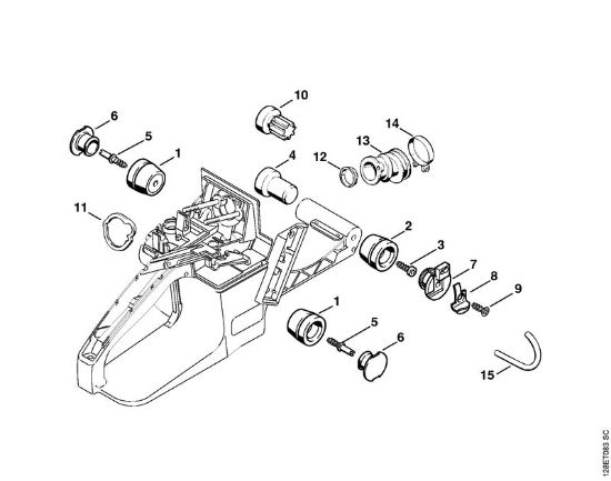AV system Gasoline chain saws (MS) 034 S Stihl