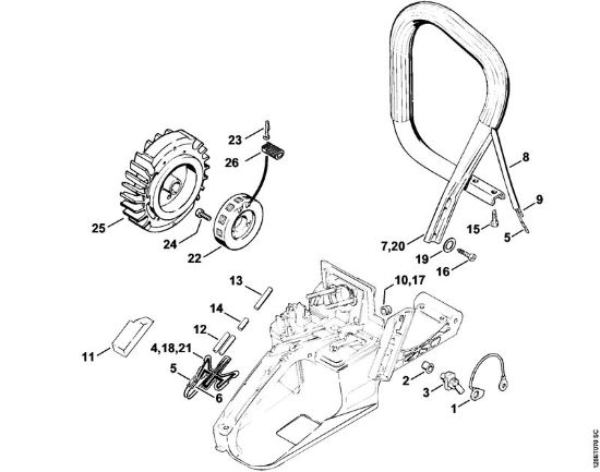 Heating Gasoline chain saws (MS) 034 S Stihl