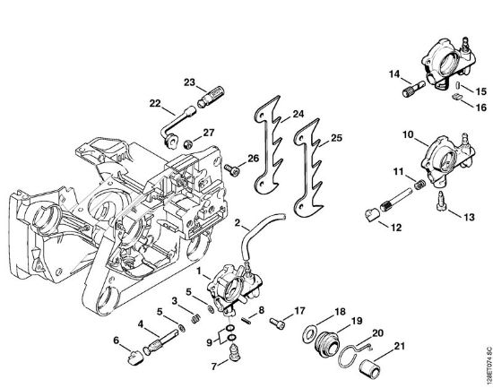 Oil pump Gasoline chain saws (MS) 034 S Stihl