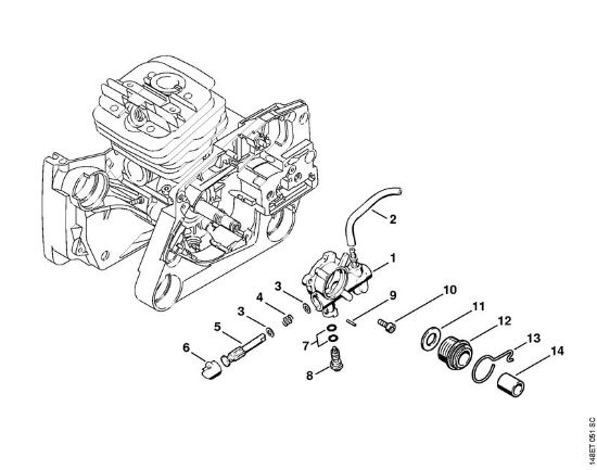 Oil pump Gasoline chain saws (MS) 036 QS Stihl