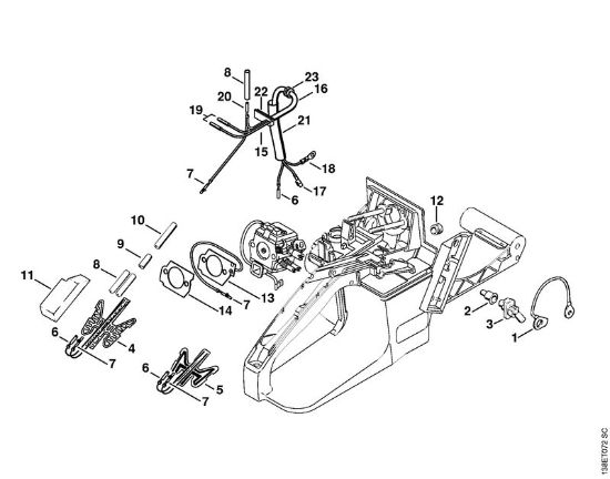 Heating Gasoline chain saws (MS) 036 W Stihl