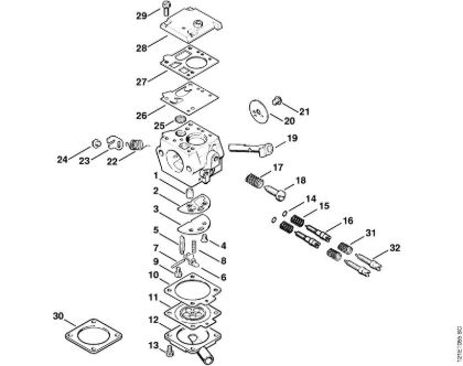 Carburetor Bing 48A101 (50.2008) Gasoline chain saws (MS) 038 S Stihl