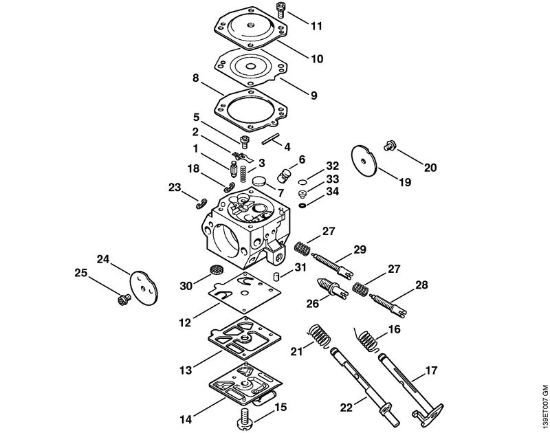 Carburetor HD-5 Gasoline chain saws (MS) 039 Stihl