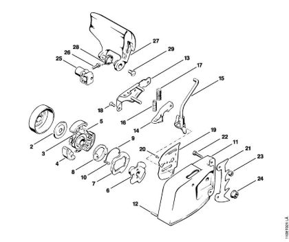 Chain brake with isolating clutch Gasoline chain saws (MS) 041 AVEQ Stihl