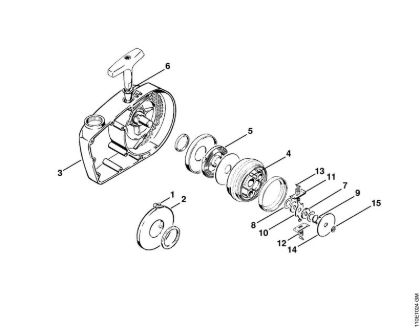 Rewind starter (11.68) Gasoline chain saws (MS) 041 AVEQ Stihl