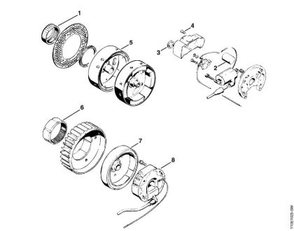 Ignition system (27.79) Gasoline chain saws (MS) 041 AVFBQ Stihl