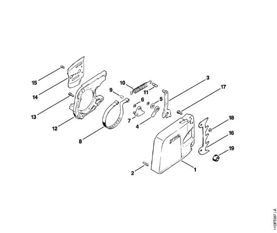 Chain brake Gasoline chain saws (MS) 041 AVQ Stihl