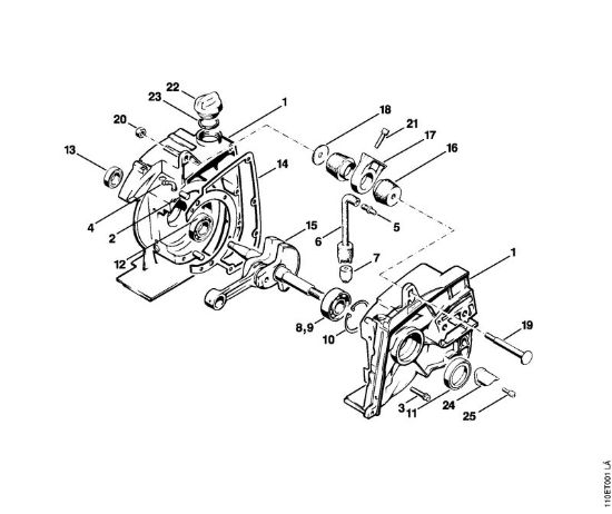 Crankcase Gasoline chain saws (MS) 041 AVQ Stihl