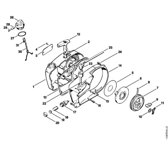Rewind starter Gasoline chain saws (MS) 041 AVQ Stihl