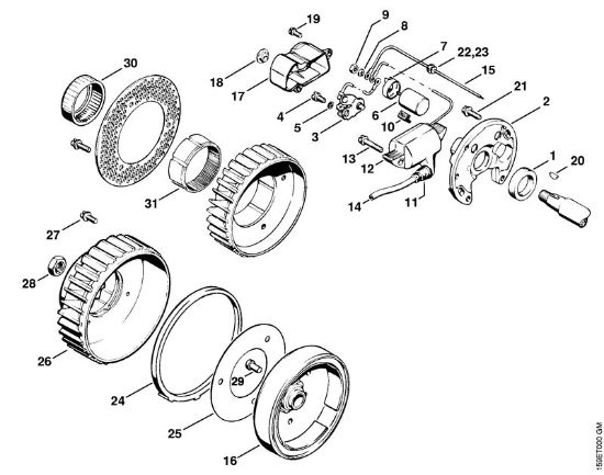 Ignition system Gasoline chain saws (MS) 041 FB Stihl