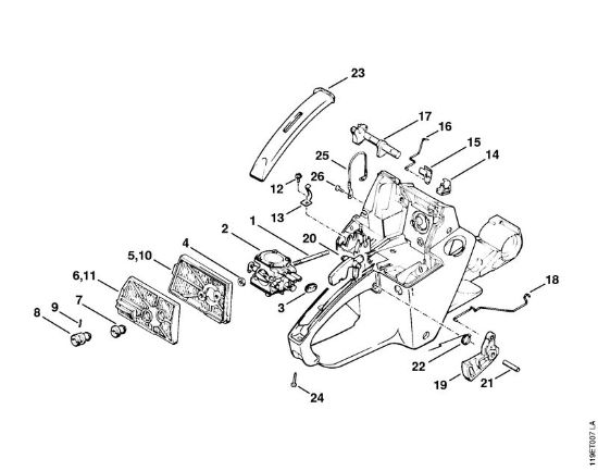 Air filter Gasoline chain saws (MS) 042 Q Stihl