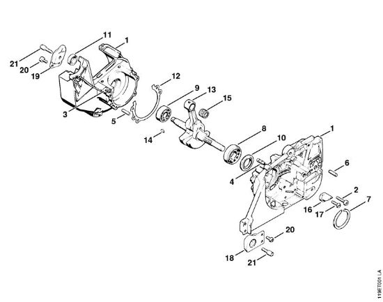 Crankcase Gasoline chain saws (MS) 042 Q Stihl