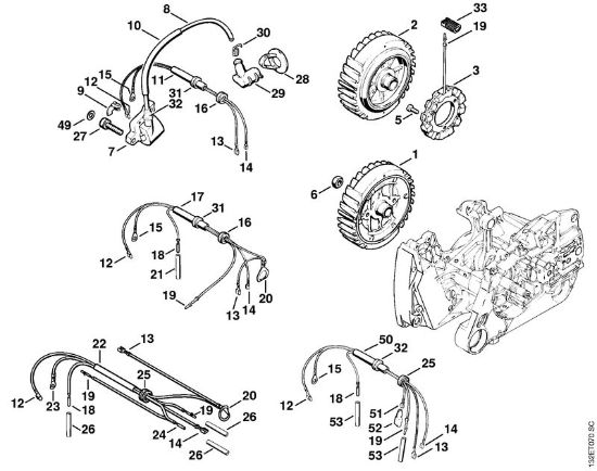 Ignition system Gasoline chain saws (MS) 044 Stihl