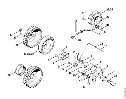 Ignition system Gasoline chain saws (MS) 045 AVEQ Stihl