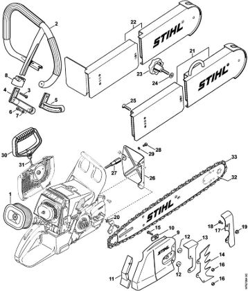 Conversion kit rescue saw (27.2000), (31.2005) Gasoline chain saws (MS) 046 Stihl