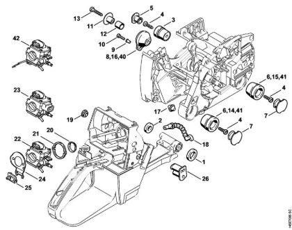 AV system Gasoline chain saws (MS) 046 C Stihl