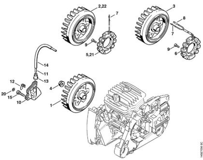 Ignition system Gasoline chain saws (MS) 046 C Stihl