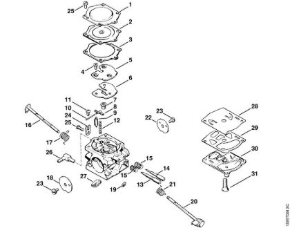 Carburetor Gasoline chain saws (MS) 048 Stihl