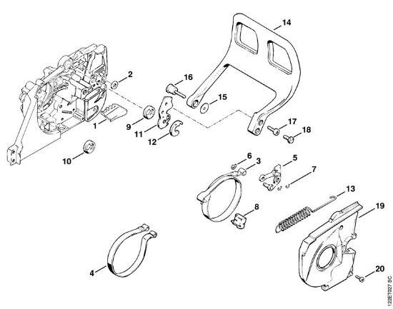 Inertia chain brake Gasoline chain saws (MS) 048 Stihl