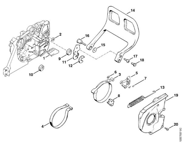 Inertia chain brake Gasoline chain saws (MS) 048 Stihl