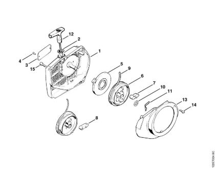 Rewind starter Gasoline chain saws (MS) 048 Stihl