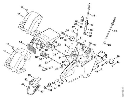 Tank housing Gasoline chain saws (MS) 048 Stihl