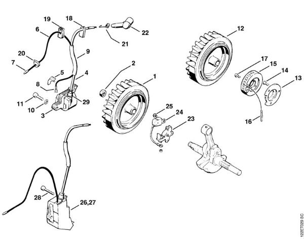 Ignition system Gasoline chain saws (MS) 048 AV Stihl
