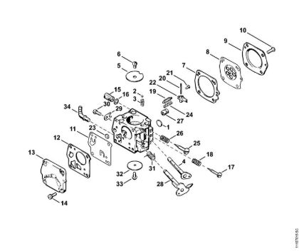 Carburetor HS-60 Gasoline chain saws (MS) 051 Stihl