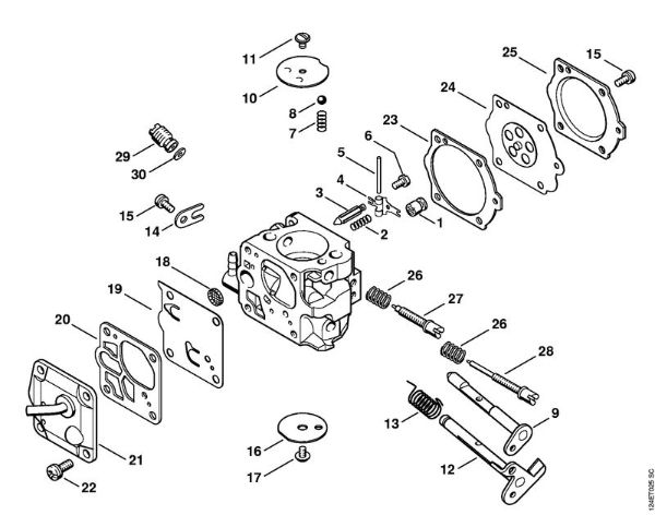 Carburetor WJ-112 Gasoline chain saws (MS) 051 Stihl