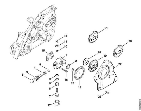 Oil pump Gasoline chain saws (MS) 056 Stihl