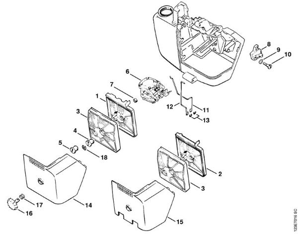 Air filter Gasoline chain saws (MS) 056 M Stihl