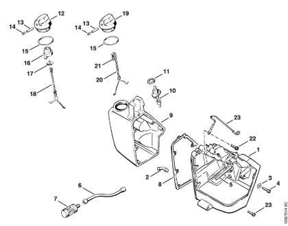 Carburetor box Gasoline chain saws (MS) 056 M Stihl
