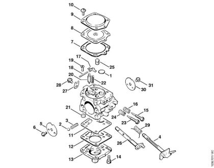 Carburetor HS-118 Gasoline chain saws (MS) 056 M Stihl