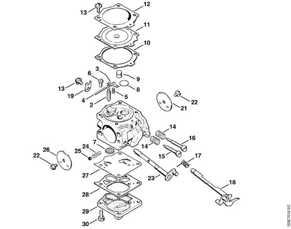 Carburetor WJ-4 Gasoline chain saws (MS) 056 M Stihl