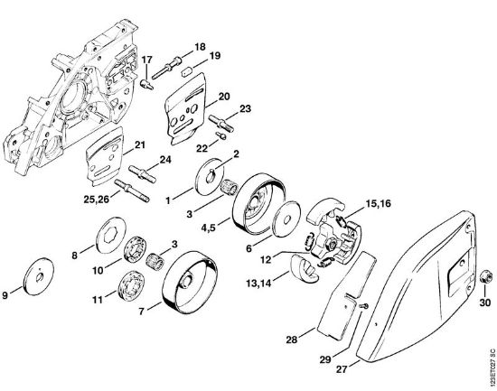 Clutch Gasoline chain saws (MS) 056 M Stihl