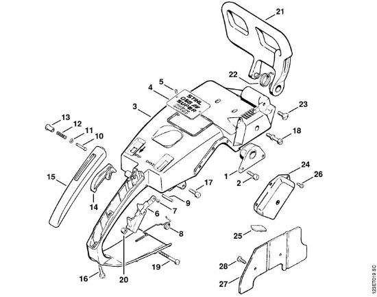 Handle frame Gasoline chain saws (MS) 056 M Stihl