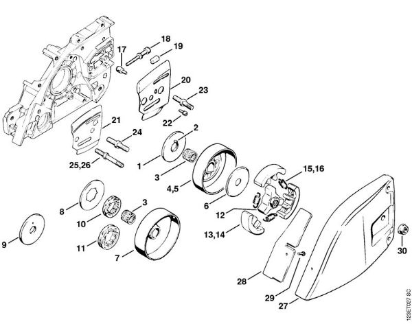 Clutch Gasoline chain saws (MS) 056 S Stihl