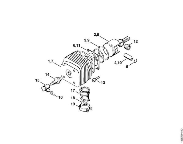 Cylinder Gasoline chain saws (MS) 056 S Stihl